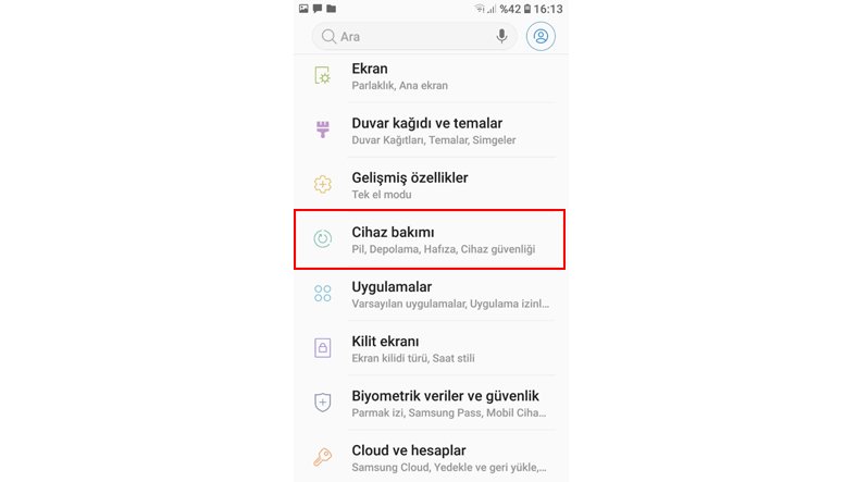 android cihaz bakımı