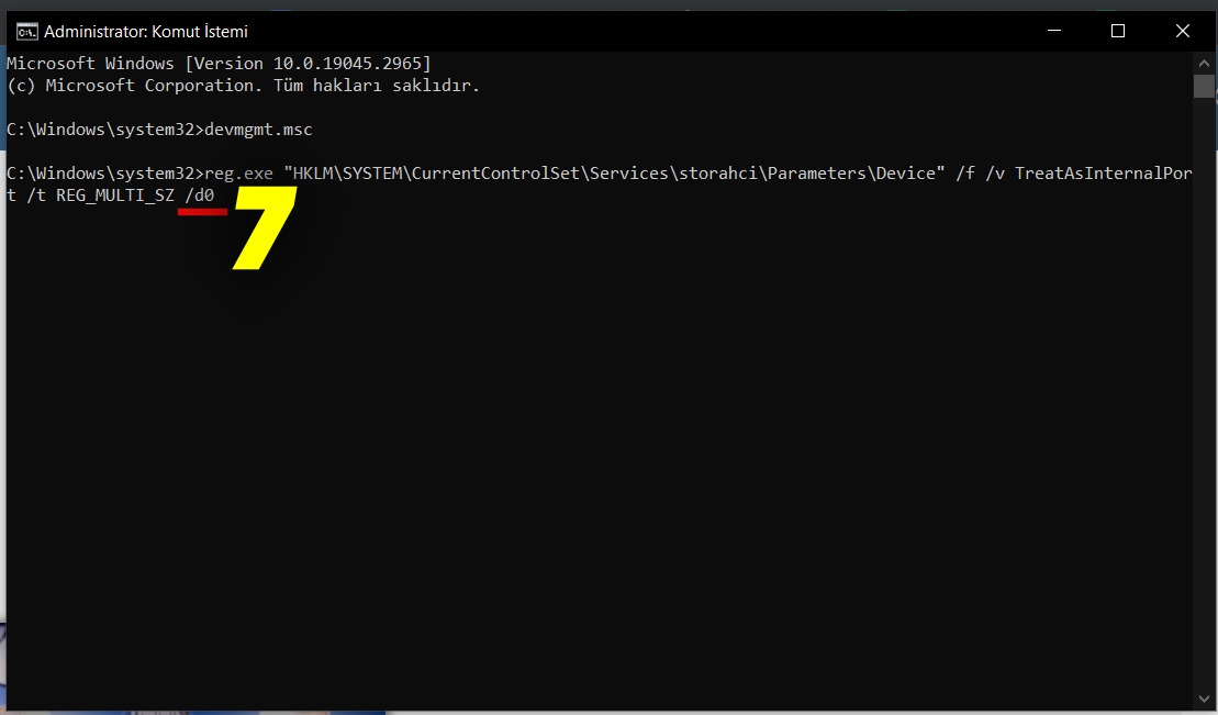 windows 10 sata hatası