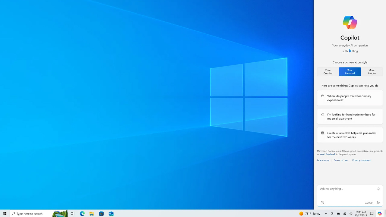windows 11 copilot, windows 10 geliyor