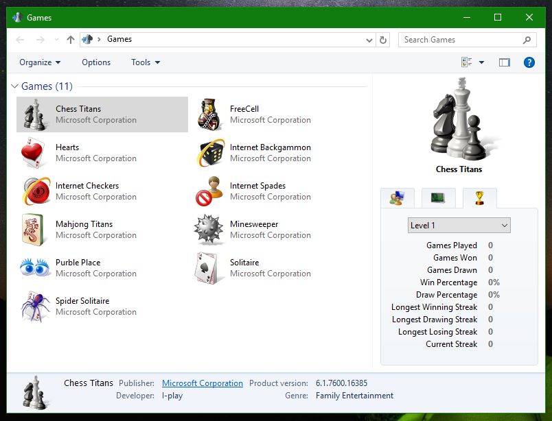 windows internet games
