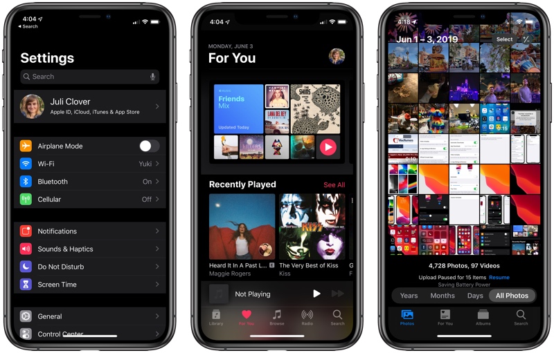 iOS 13 Karanlık Mod