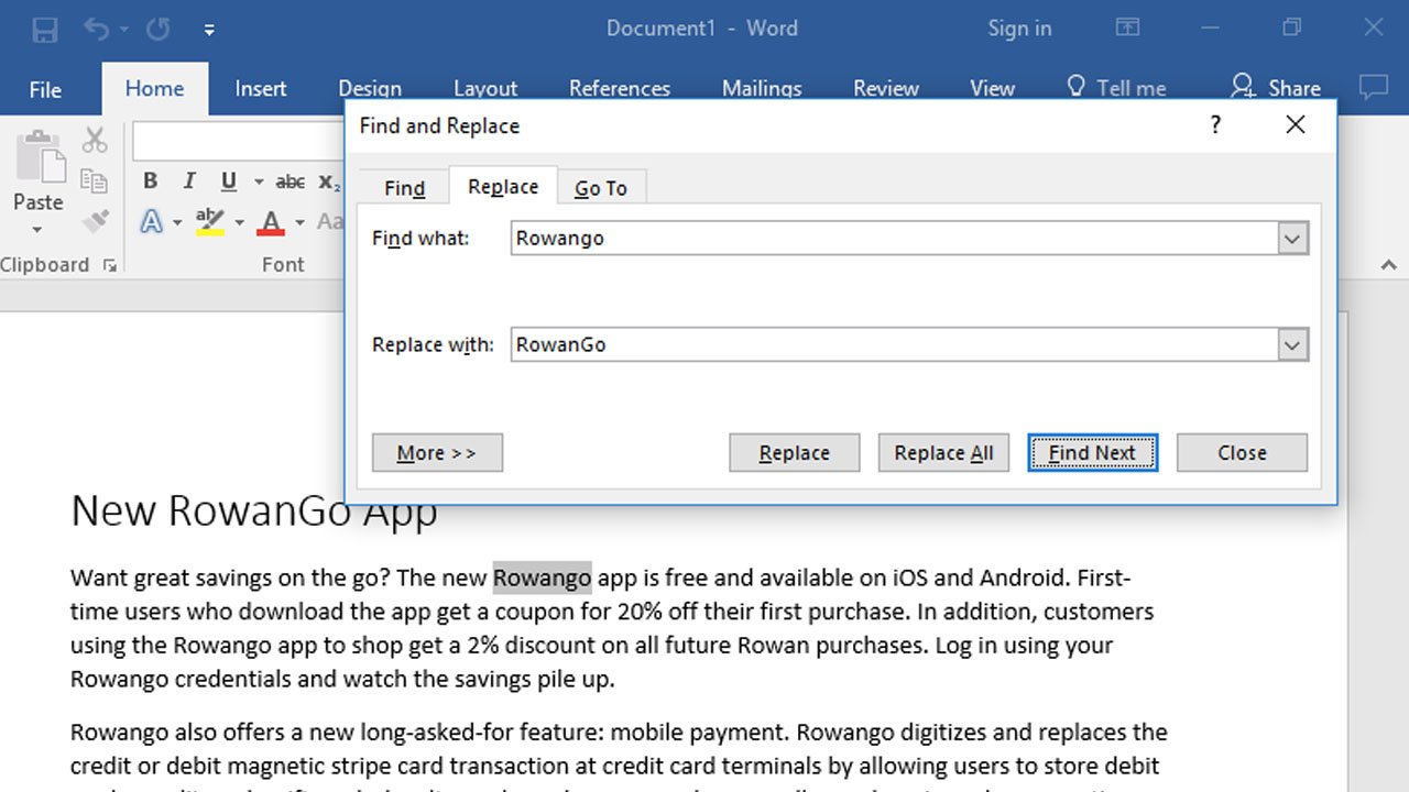 Word dosyasında kelime değiştirme nasıl yapılır